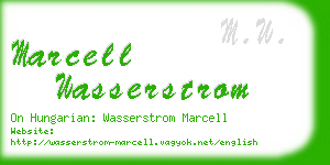 marcell wasserstrom business card